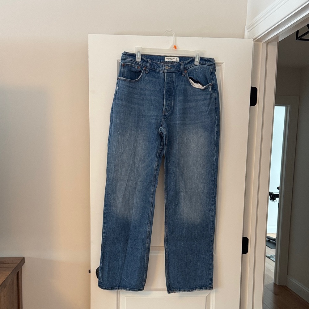 Abercrombie & Fitch Light Blue Baggy Jeans